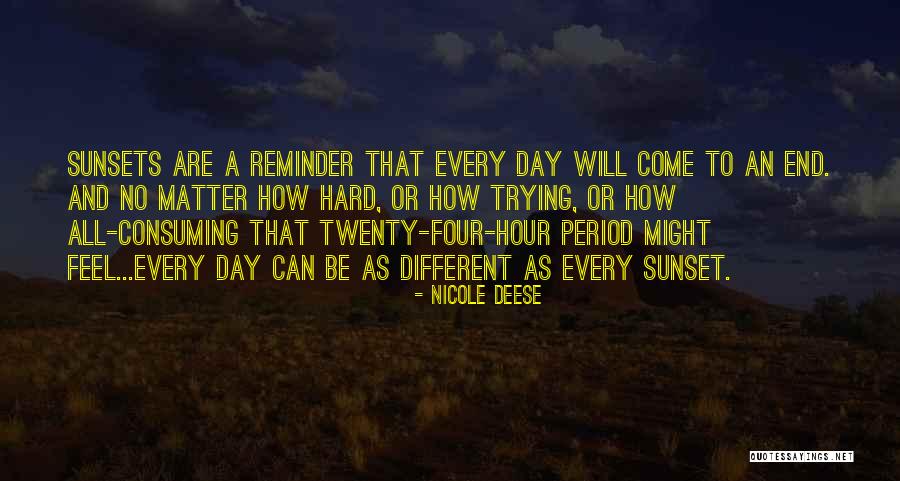 A Sunset Quotes By Nicole Deese