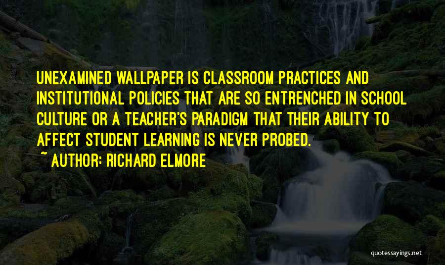 A Teacher's Classroom Quotes By Richard Elmore