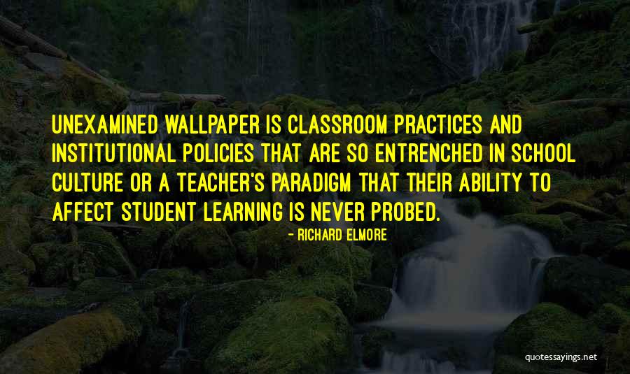 A Teacher's Classroom Quotes By Richard Elmore