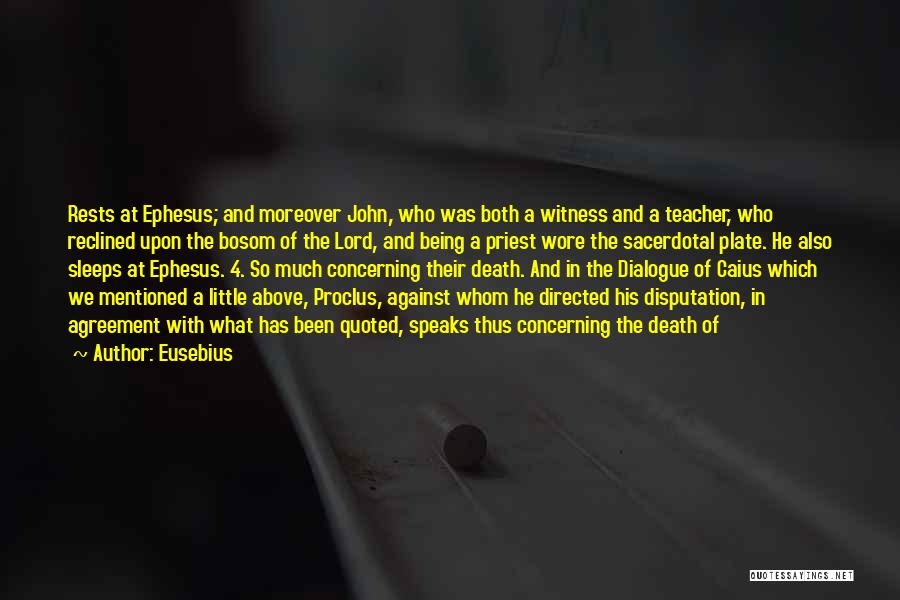A Teacher's Death Quotes By Eusebius