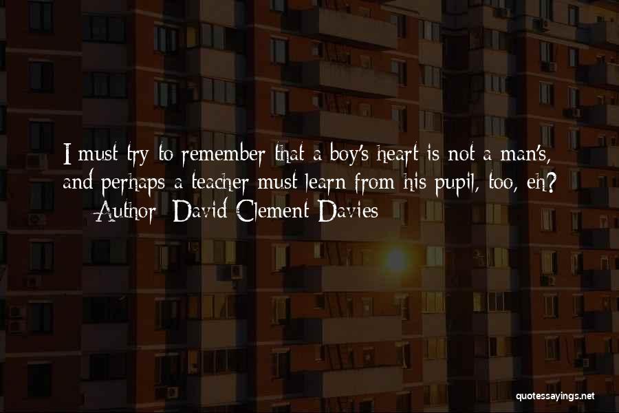 A Teacher's Heart Quotes By David Clement-Davies