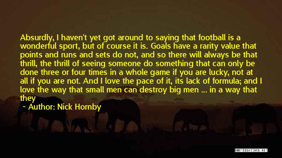 A Team Sport Quotes By Nick Hornby