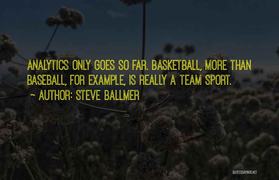 A Team Sport Quotes By Steve Ballmer