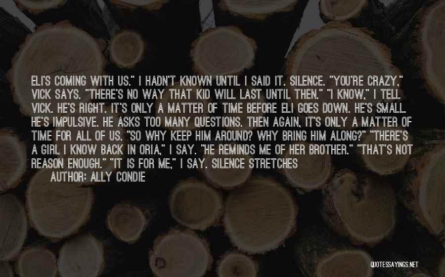 A Time To Keep Silence Quotes By Ally Condie