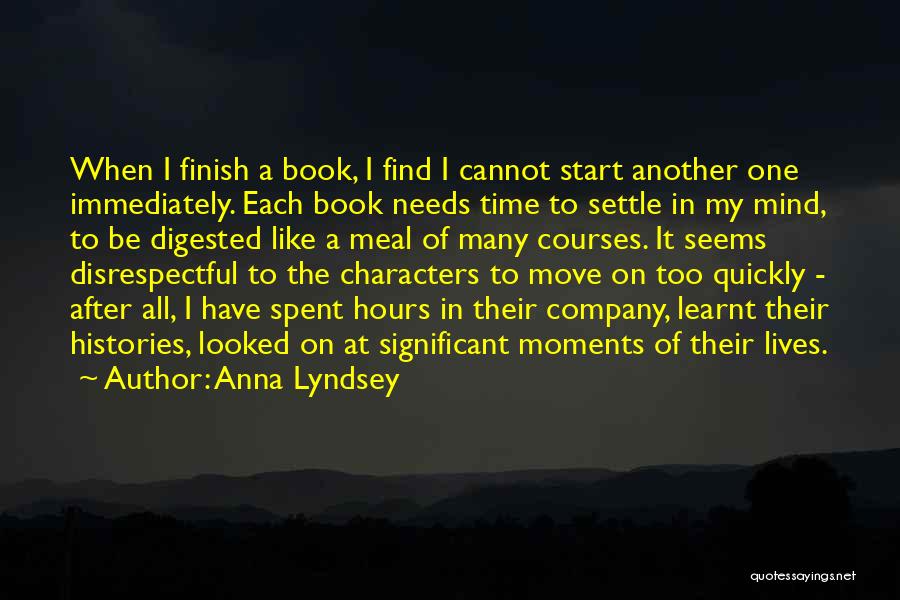 A Time To Move On Quotes By Anna Lyndsey