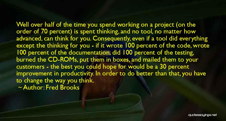 A Time Well Spent Quotes By Fred Brooks