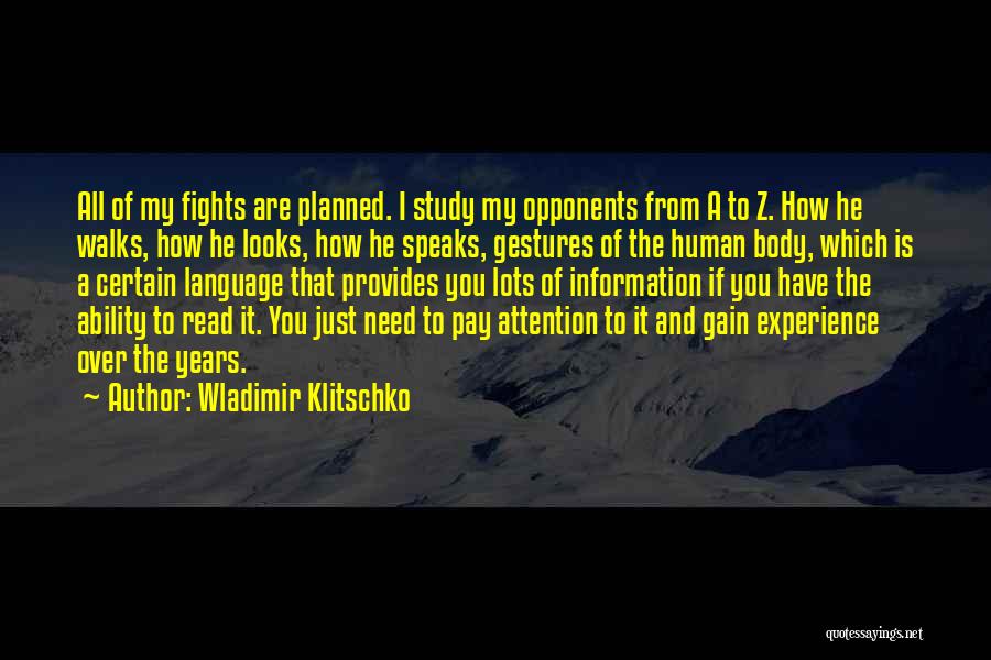 A To Z Quotes By Wladimir Klitschko