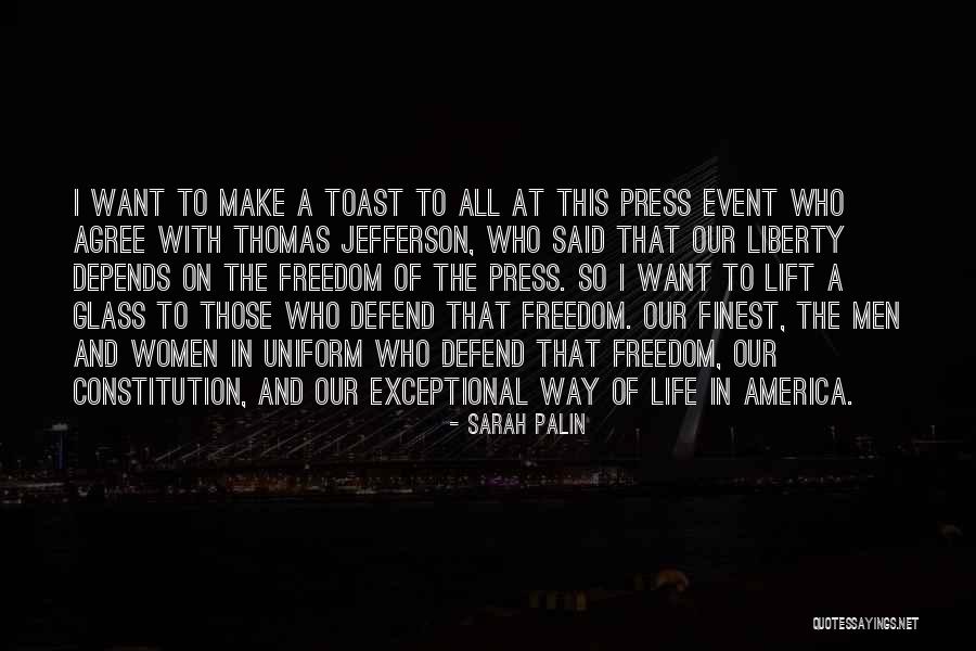 A Toast To Life Quotes By Sarah Palin