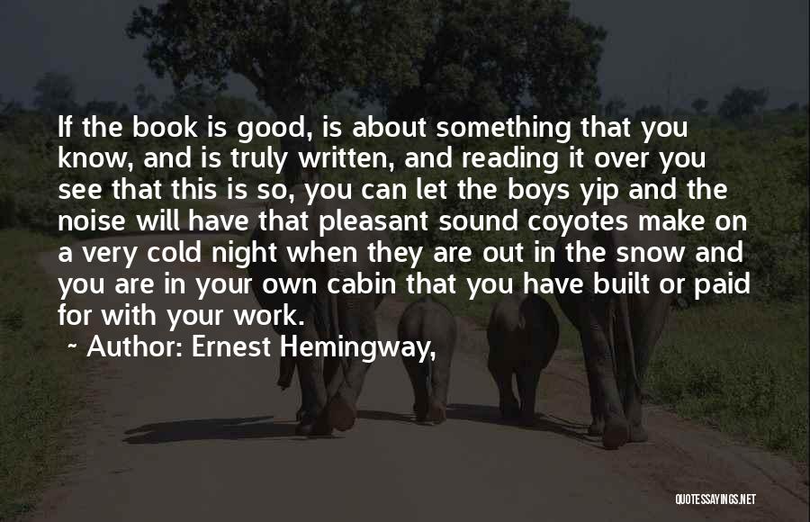 A Very Good Night Quotes By Ernest Hemingway,