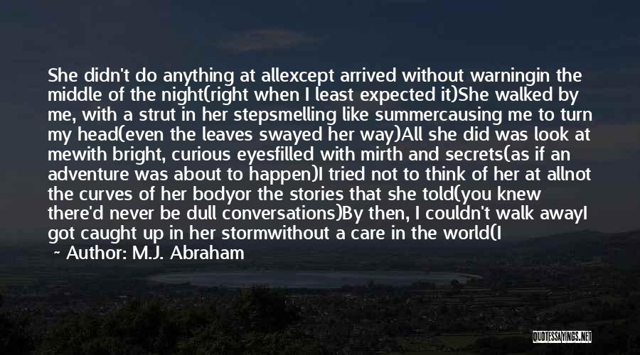 A Very Good Night Quotes By M.J. Abraham