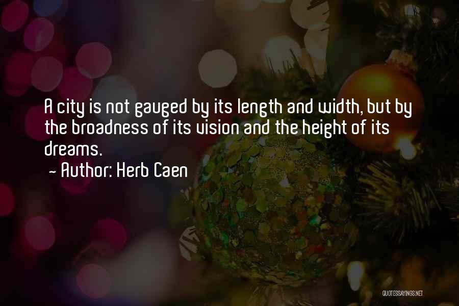 A Vision Quotes By Herb Caen