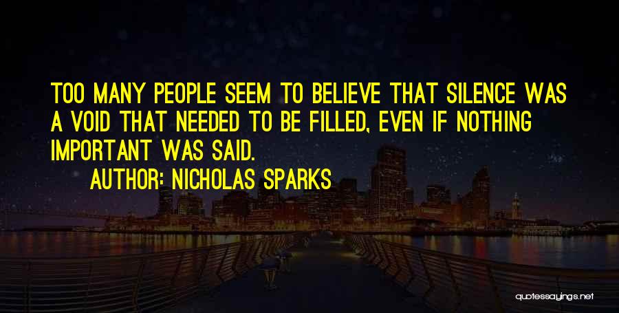 A Void Quotes By Nicholas Sparks