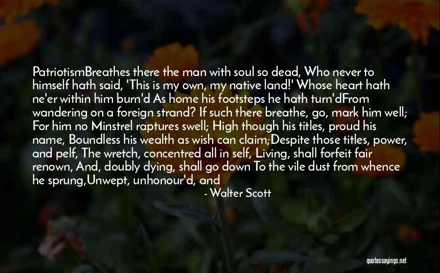 A Wandering Soul Quotes By Walter Scott A Wandering Soul Quotes By Walter Scott