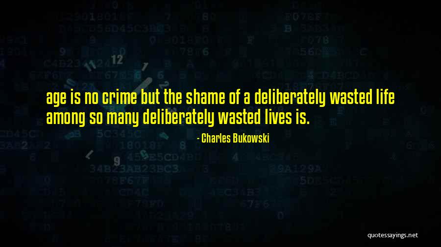 A Wasted Life Quotes By Charles Bukowski A Wasted Life Quotes By Charles Bukowski