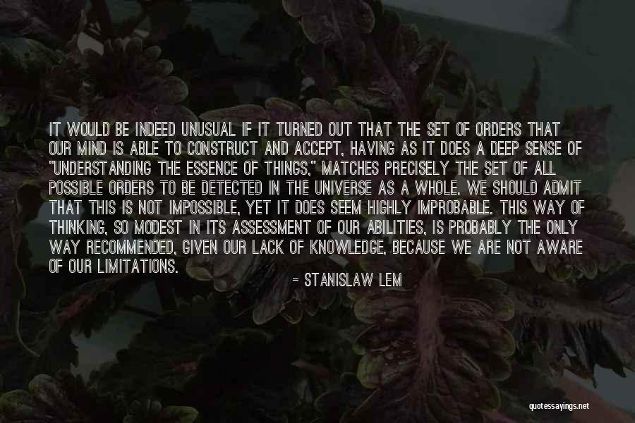 A Way Of Thinking Quotes By Stanislaw Lem