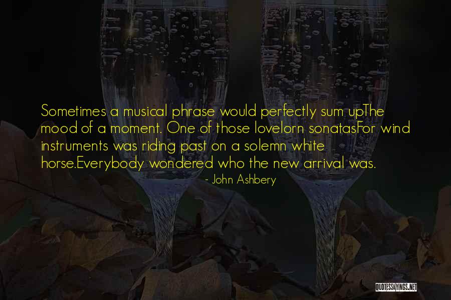 A White Horse Quotes By John Ashbery