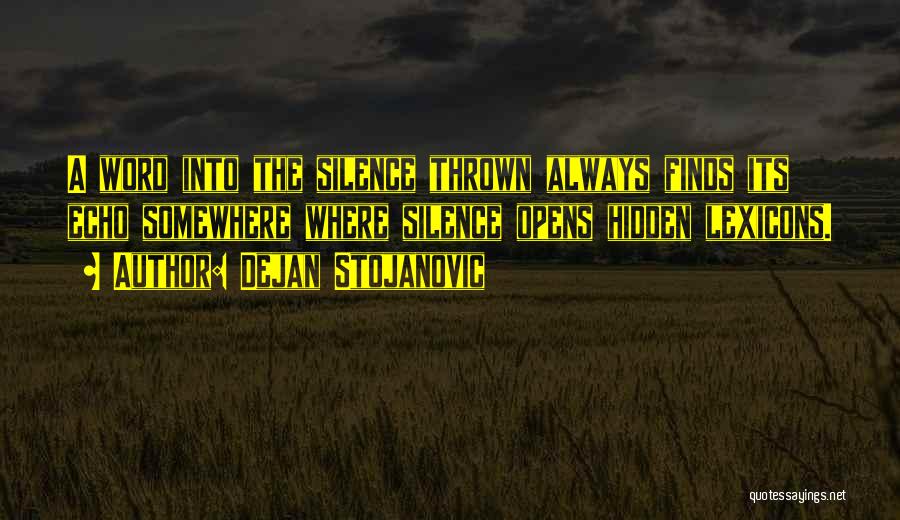 A Wisdom Quotes By Dejan Stojanovic