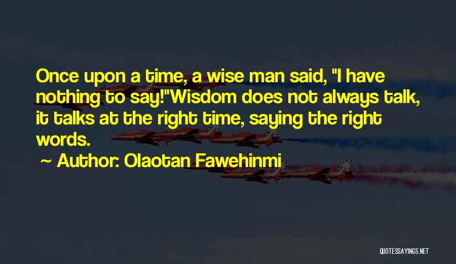 A Wise Man Once Said To Me Quotes By Olaotan Fawehinmi