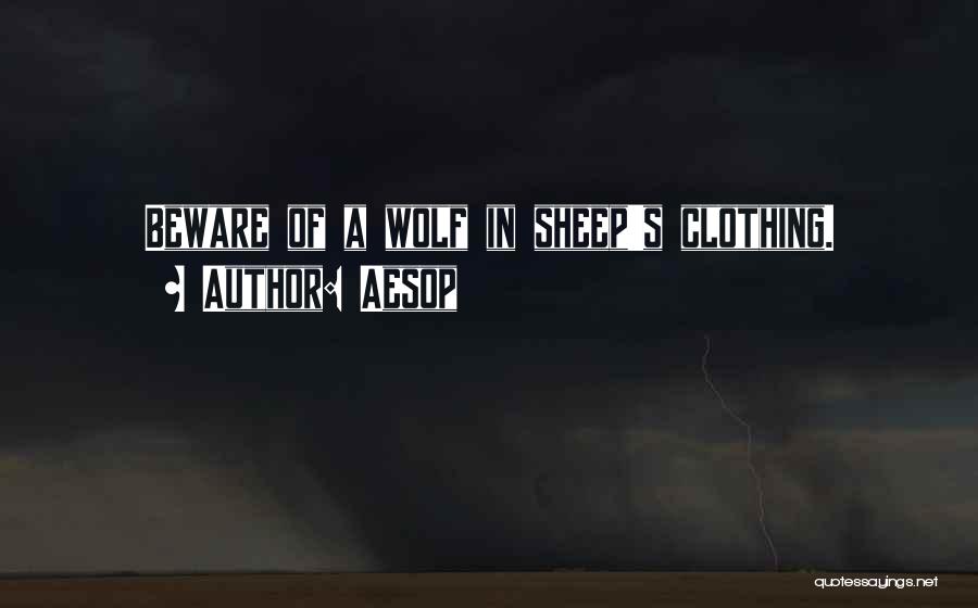 A Wolf In Sheep's Clothing Quotes By Aesop