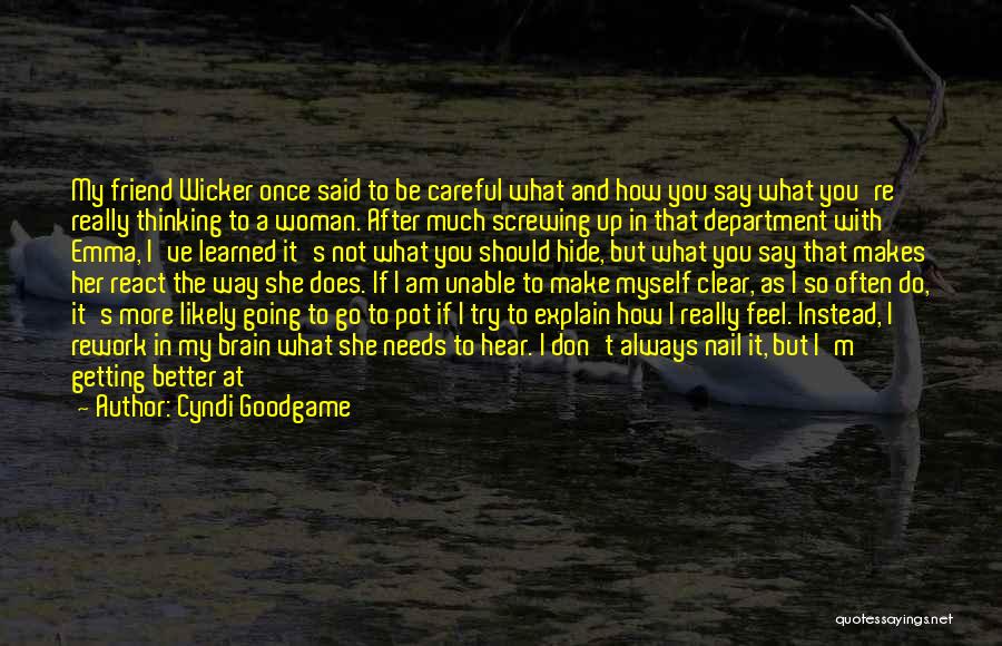 A Woman In Love Quotes By Cyndi Goodgame