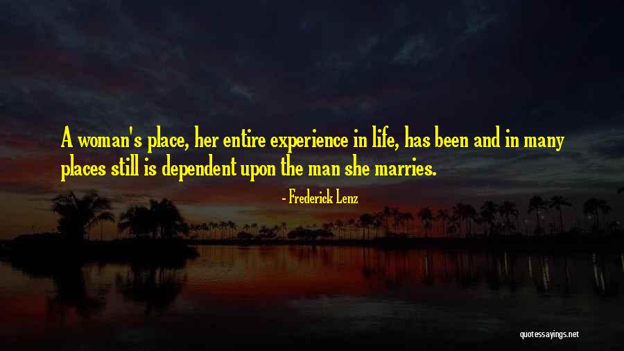 A Woman Place Quotes By Frederick Lenz A Woman Place Quotes By Frederick Lenz