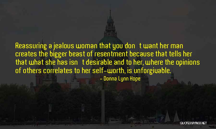 A Woman's Self Worth Quotes By Donna Lynn Hope