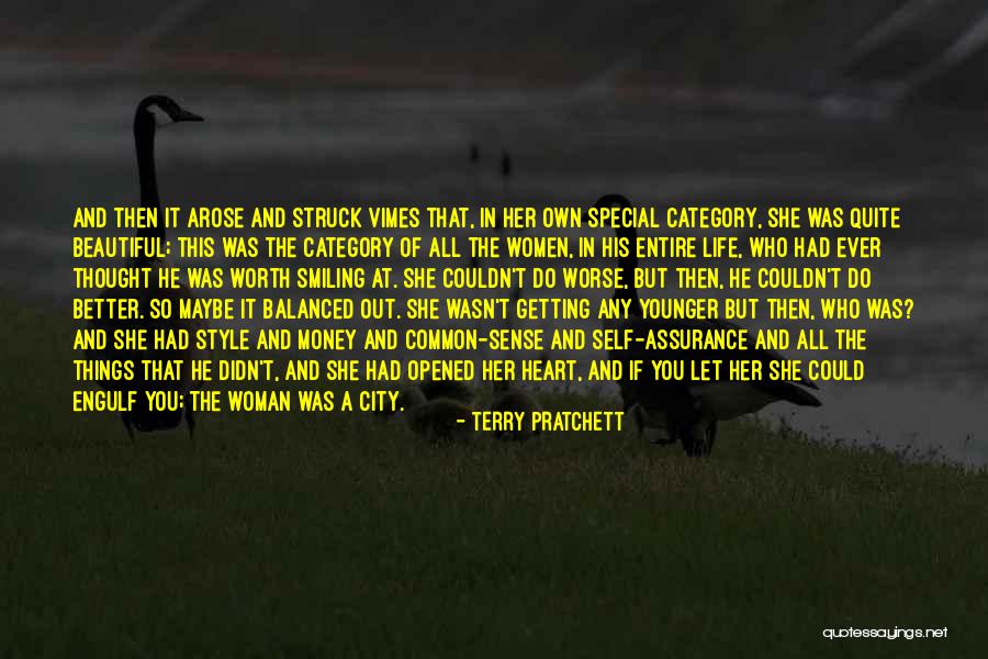 A Woman's Self Worth Quotes By Terry Pratchett