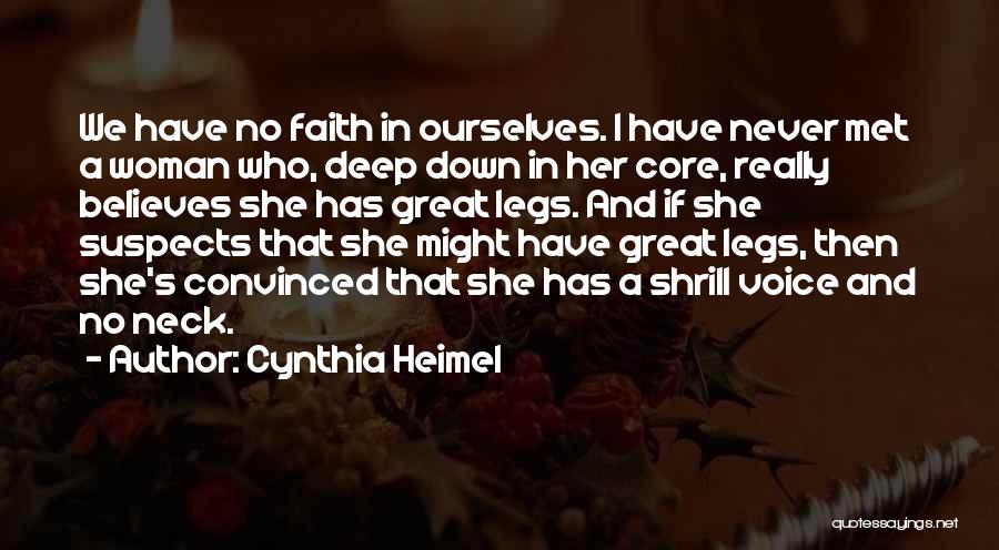 A Woman's Voice Quotes By Cynthia Heimel