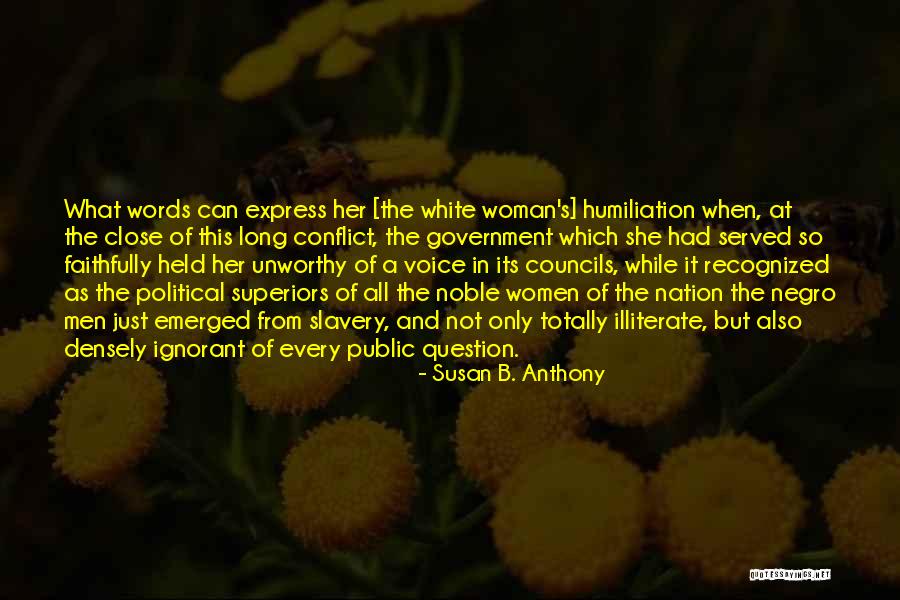 A Woman's Voice Quotes By Susan B. Anthony