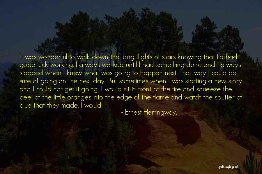 A Wonderful Day Quotes By Ernest Hemingway,