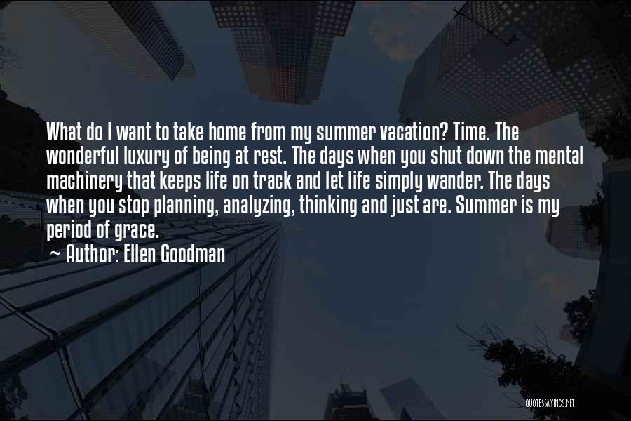 A Wonderful Vacation Quotes By Ellen Goodman