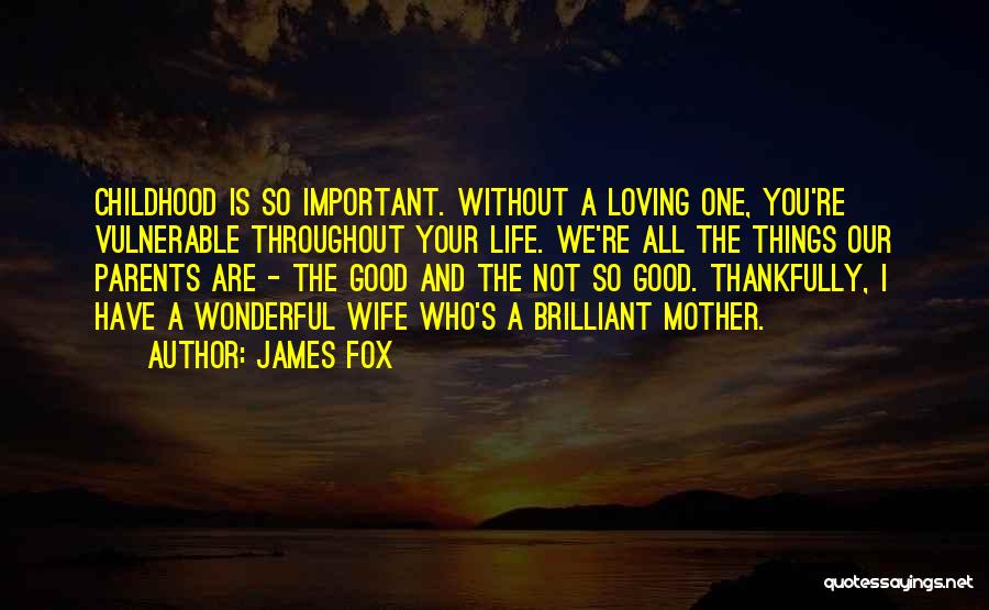 A Wonderful Wife Quotes By James Fox