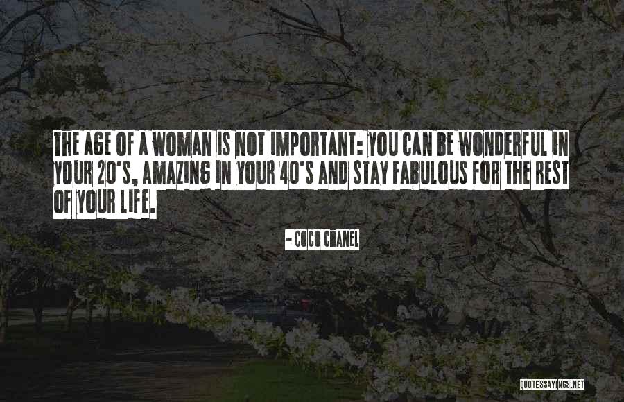 A Wonderful Woman Quotes By Coco Chanel