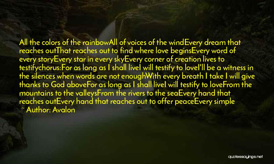 A Word Of Thanks Quotes By Avalon