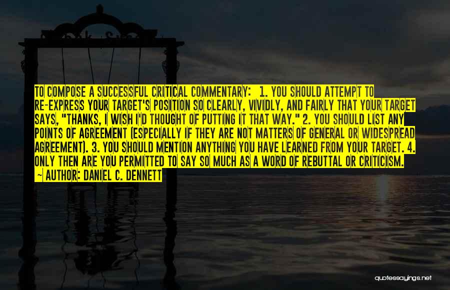 A Word Of Thanks Quotes By Daniel C. Dennett
