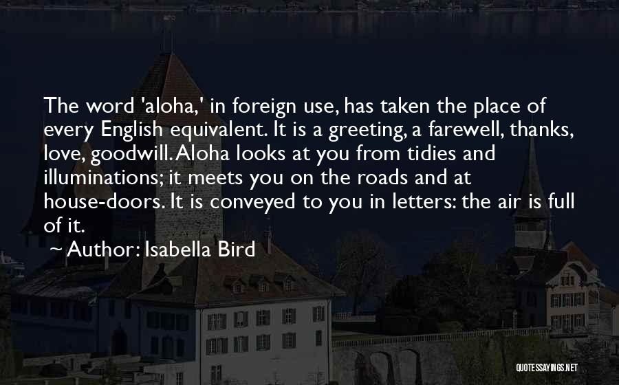 A Word Of Thanks Quotes By Isabella Bird