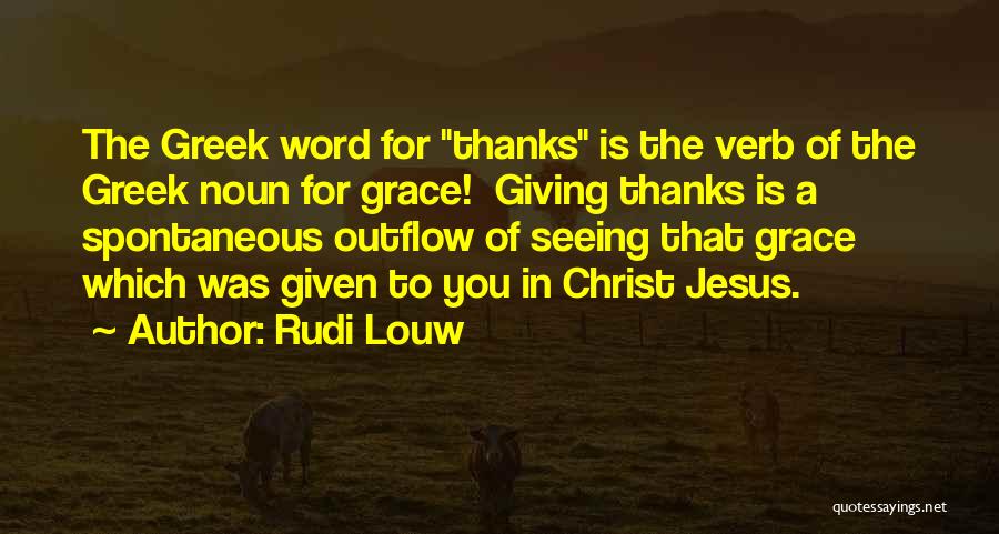 A Word Of Thanks Quotes By Rudi Louw