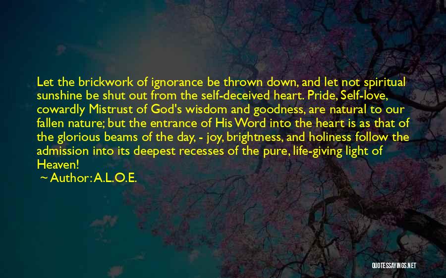 A Word Of Wisdom Quotes By A.L.O.E.