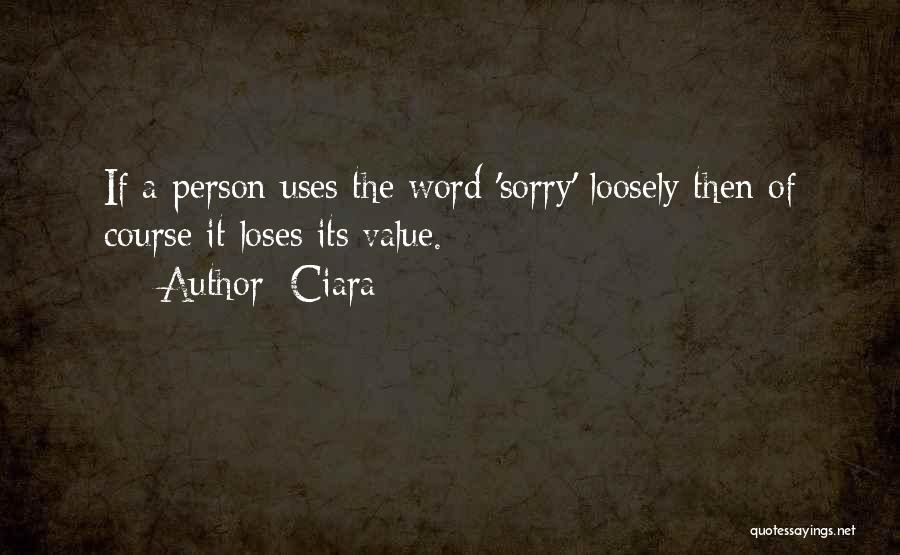 A Word Sorry Quotes By Ciara