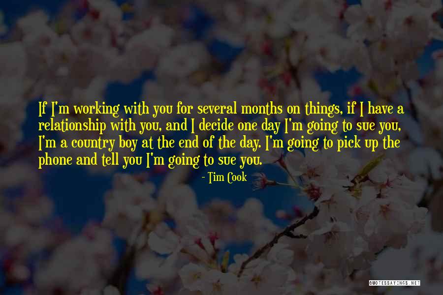 A Working Relationship Quotes By Tim Cook