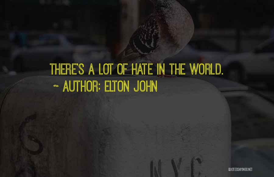 A World Of Hate Quotes By Elton John