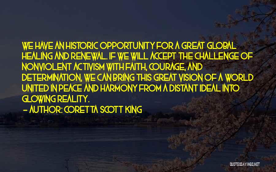 A World Of Peace Quotes By Coretta Scott King