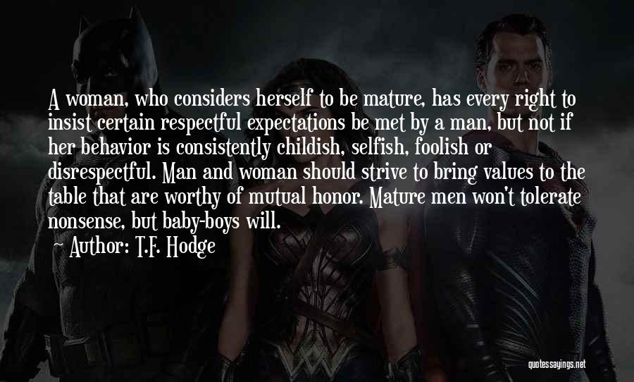 A Worthy Woman Quotes By T.F. Hodge