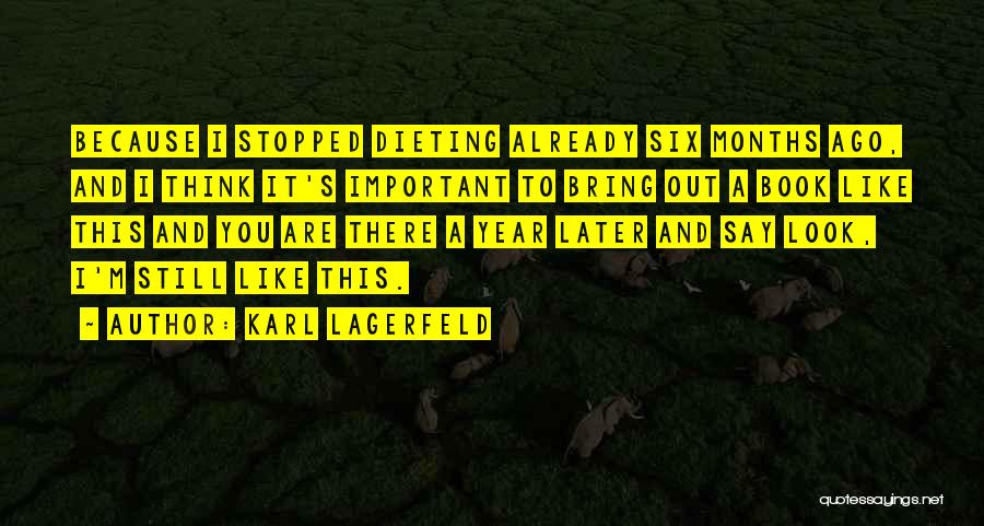 A Year Ago Quotes By Karl Lagerfeld