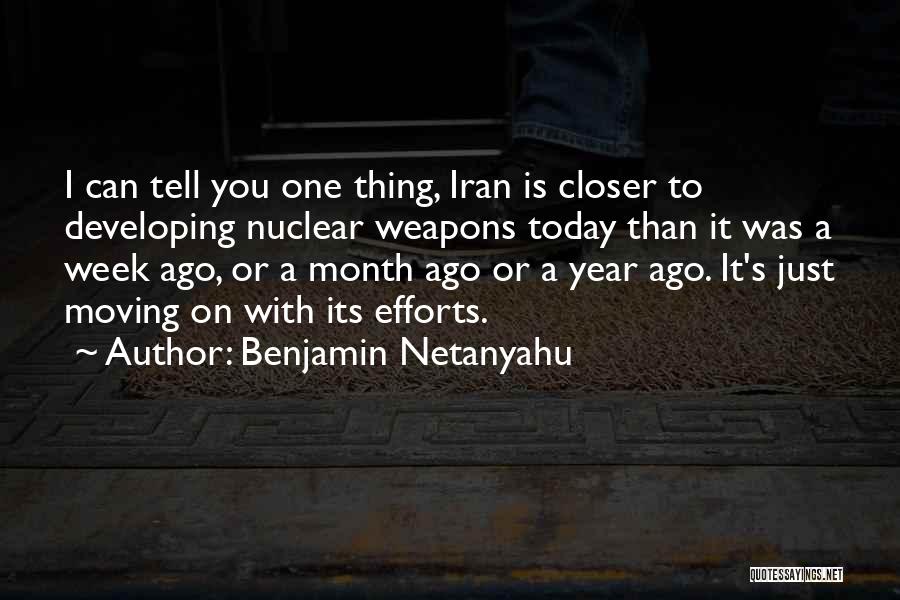 A Year Ago Today Quotes By Benjamin Netanyahu