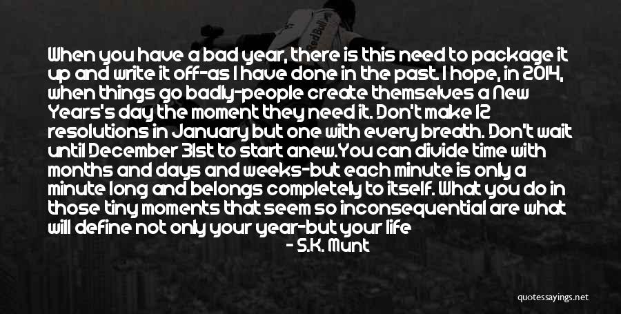 A Year's Time Quotes By S.K. Munt