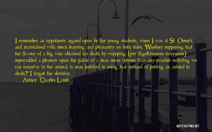 A Young Man's Death Quotes By Charles Lamb