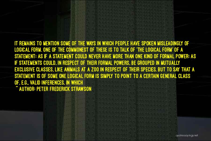 A Zoo Quotes By Peter Frederick Strawson