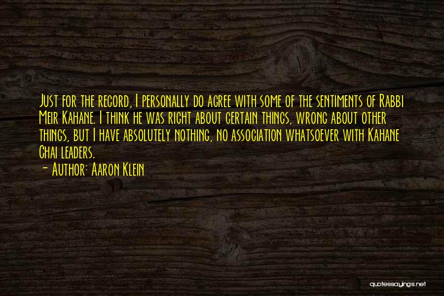 Aaron Klein Quotes 1970964