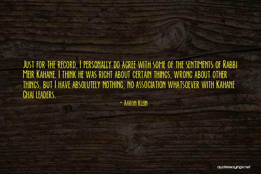 Aaron Klein Quotes 1970964